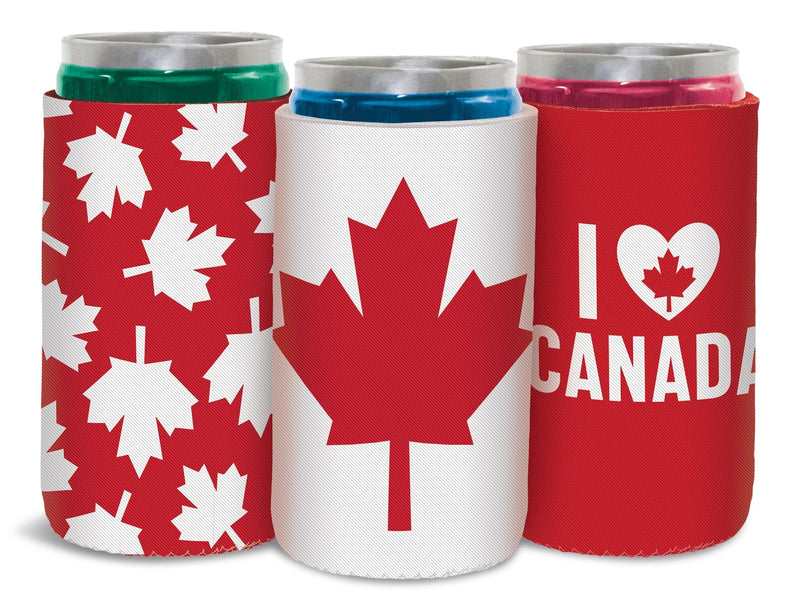Canada Day Drink Cover Sleeves, Assorted Designs, 3-pk O1