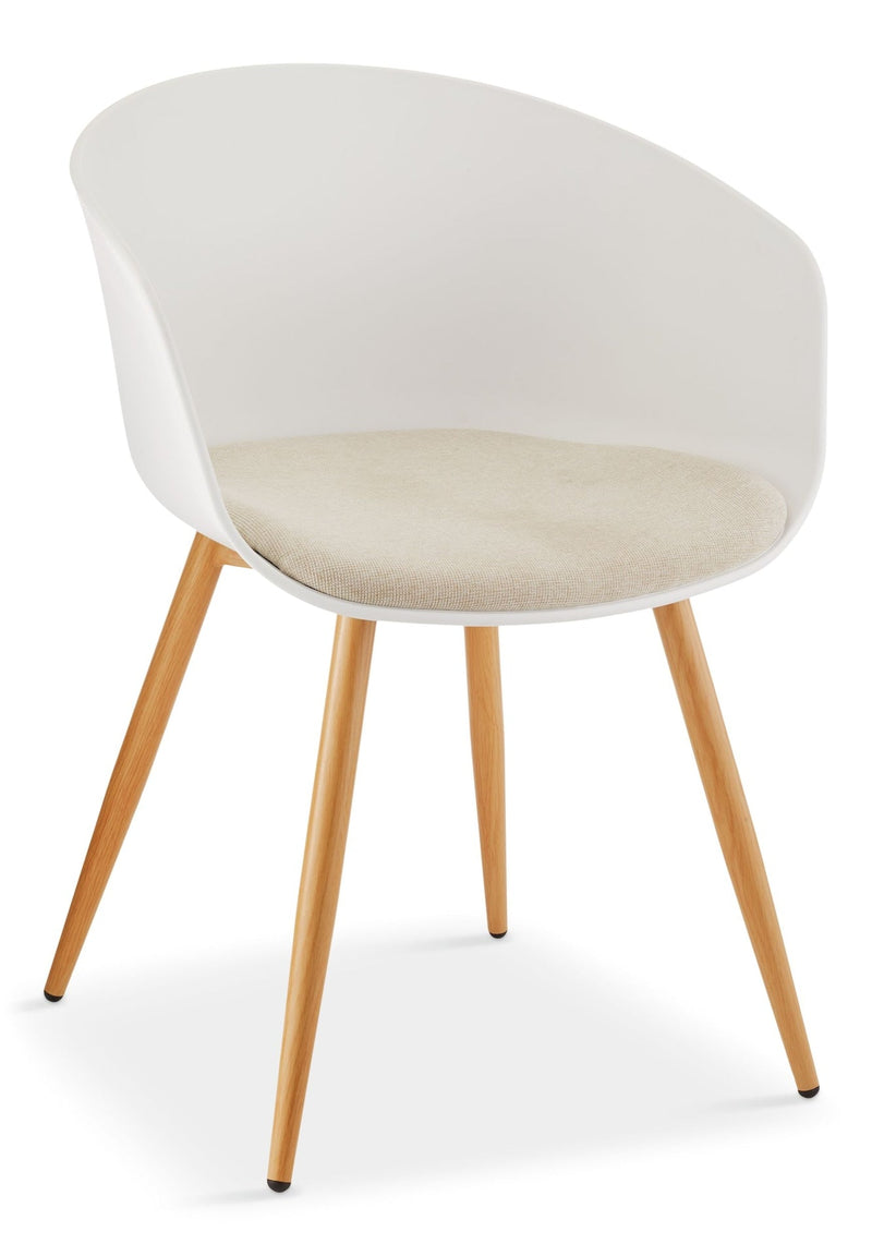 Canvas Andie Elegant & Modern Dining Chair, White J1
