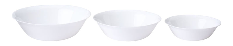 CANVAS Athena Opal Glass Serving Bowl Set, White, 3-pk H1