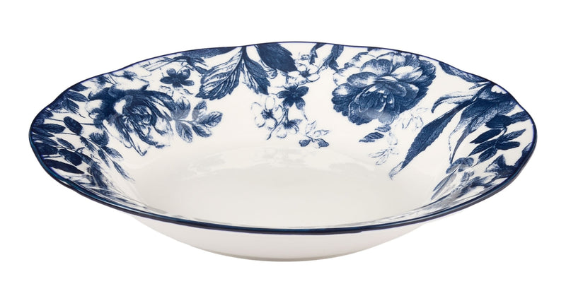 CANVAS Augusta Stoneware Dinner Bowl, 1-pc, White/Blue Floral Q3