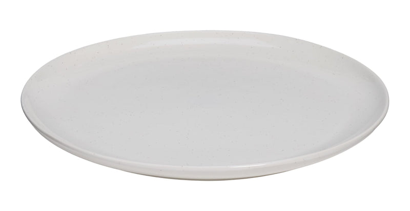 CANVAS Bettina Glossy Stoneware Dinner Plate, 1-pc, White Speckle S0