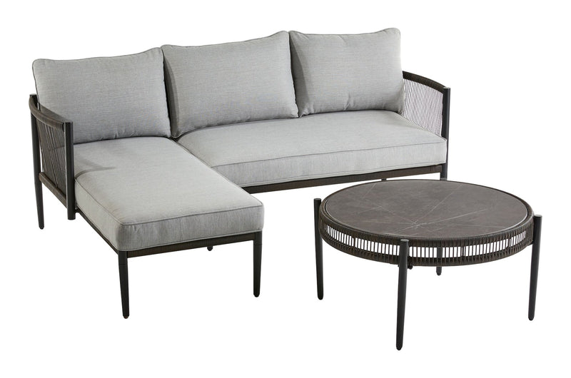 CANVAS Brooks Outdoor Patio Sectional Set, 3-pc, Water/Stain/Fade-Resistant Cushions J2