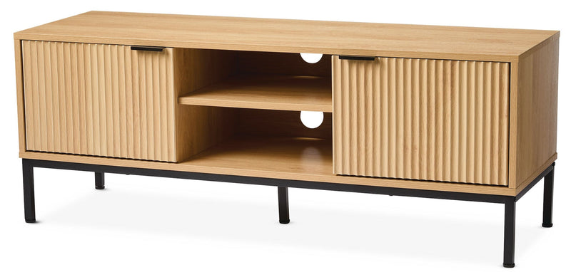 Canvas Byward Scallop TV Stand, Oak L8
