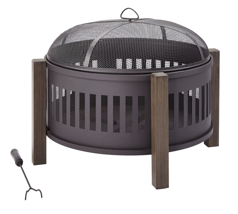 Canvas Campobello Round Wood Burning Outdoor Fire Bowl/Fire Pit, 31 x 24-in X7