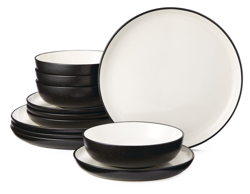 CANVAS Catalone Two-Tone Stoneware Dinnerware Set, Serves 4, 12-pc O4