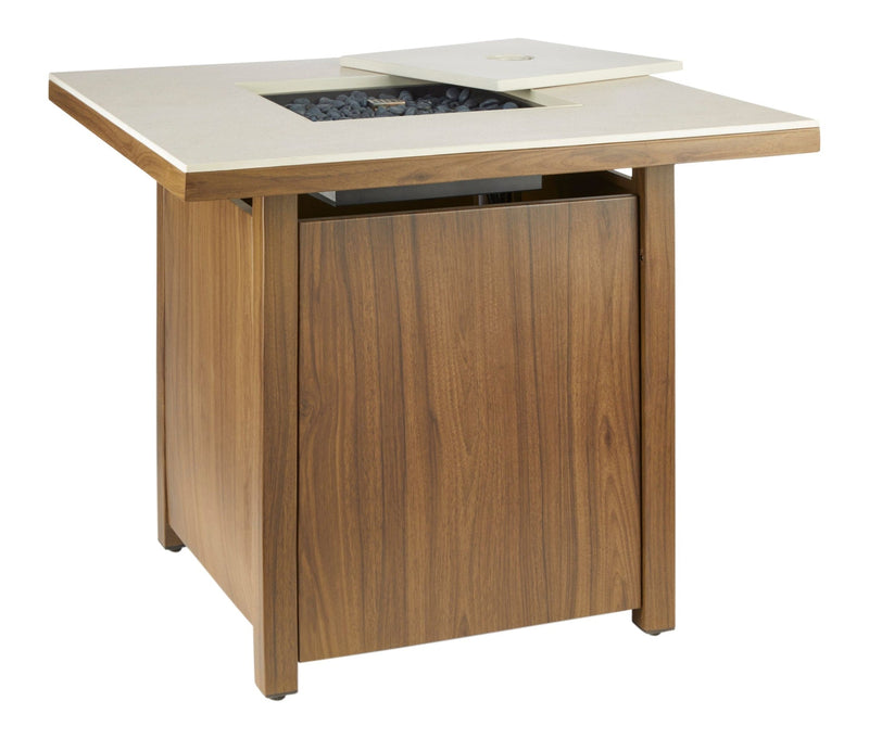CANVAS Clarke LP Gas Outdoor Fire Table, 40,000 BTUs, 30-in, Brown C6