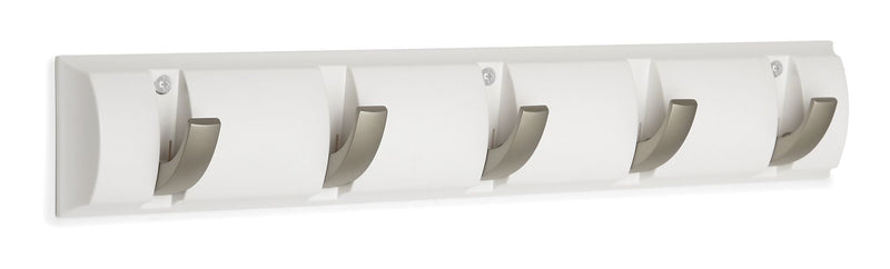 CANVAS Clement Steel 5-Hook Flip Down Rail, White, 20-in E6