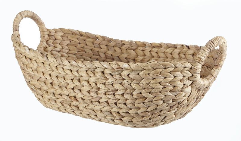 CANVAS Della Oval Woven Natural Material Storage Basket, 19.6 x 11.4 x 8-in E8