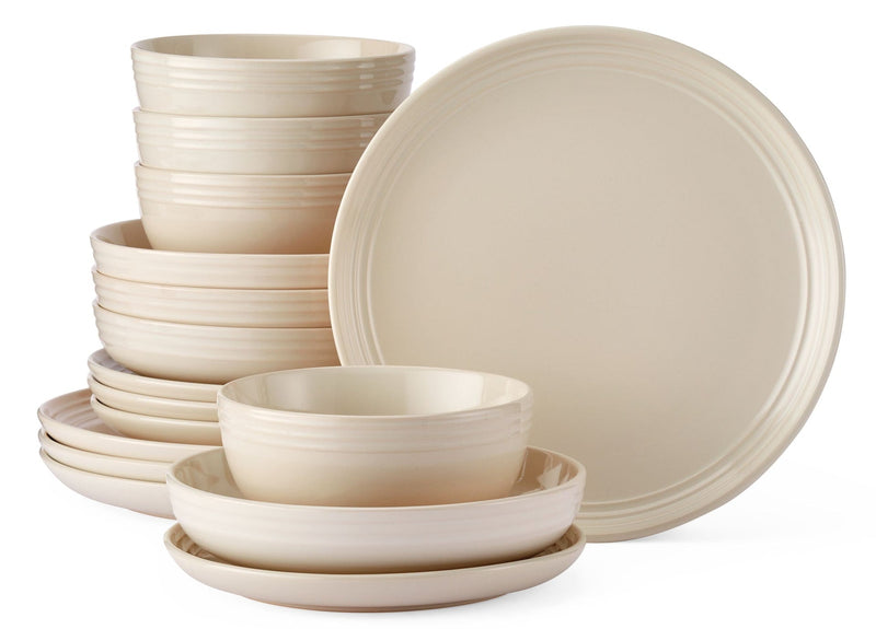 CANVAS Edenhill Farmhouse Bistro Stoneware Dinnerware Set, Serves 4, 16-pc, Cream W8