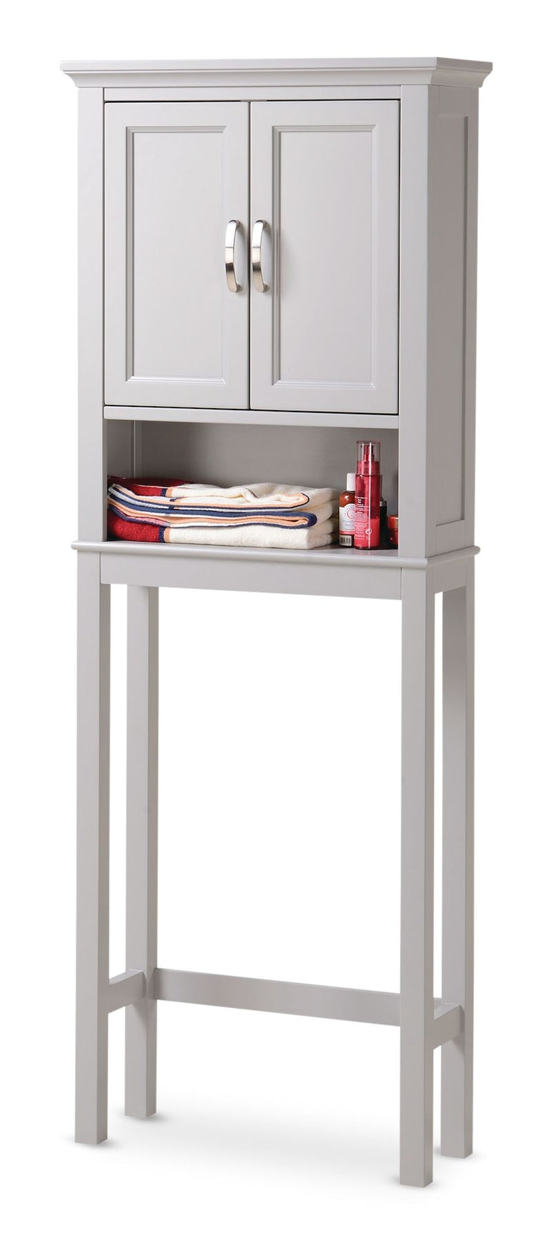 CANVAS Elena 2-Door Over-The-Toilet Spacesaver Bathroom Storage Cabinet, Grey R6
