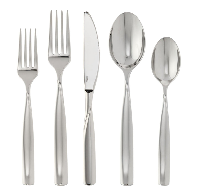 CANVAS Enfield Twist Flatware Set, Stainless Steel, Serves 4, 20-pc D8
