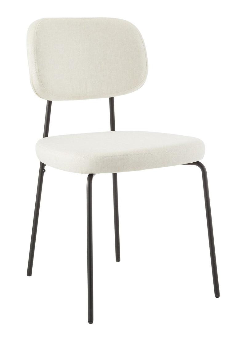 Canvas Evelyn Upholstered Fabric Dining Chair, Off-White/Light Grey K3