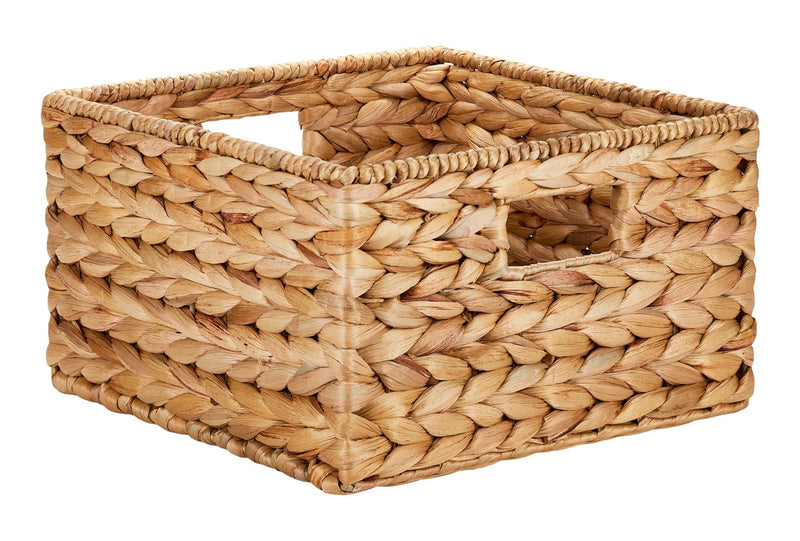 Canvas Hazel Square Woven Water Hyacinth Storage Basket Y5