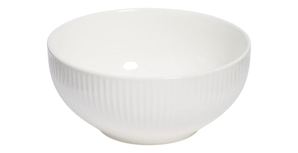 CANVAS Highbury Ribbed New Bone Low Bowl, 1-pc, White H3