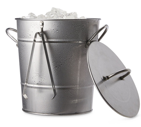 CANVAS Ice Bucket and Scoop, Stainless Steel with Insulated Liner, Silver, 9.06-in B9