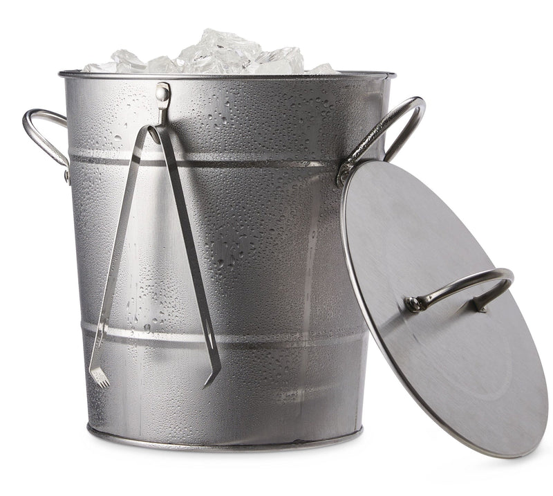 CANVAS Ice Bucket and Scoop, Stainless Steel with Insulated Liner, Silver, 9.06-in A8