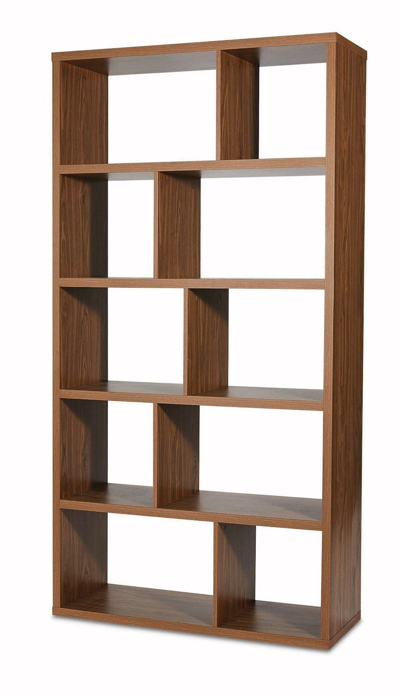 CANVAS Knowlan Modular Adjustable 5-Tier Bookshelf, 38.25 x 14.5 x 74.25-in, Walnut H5
