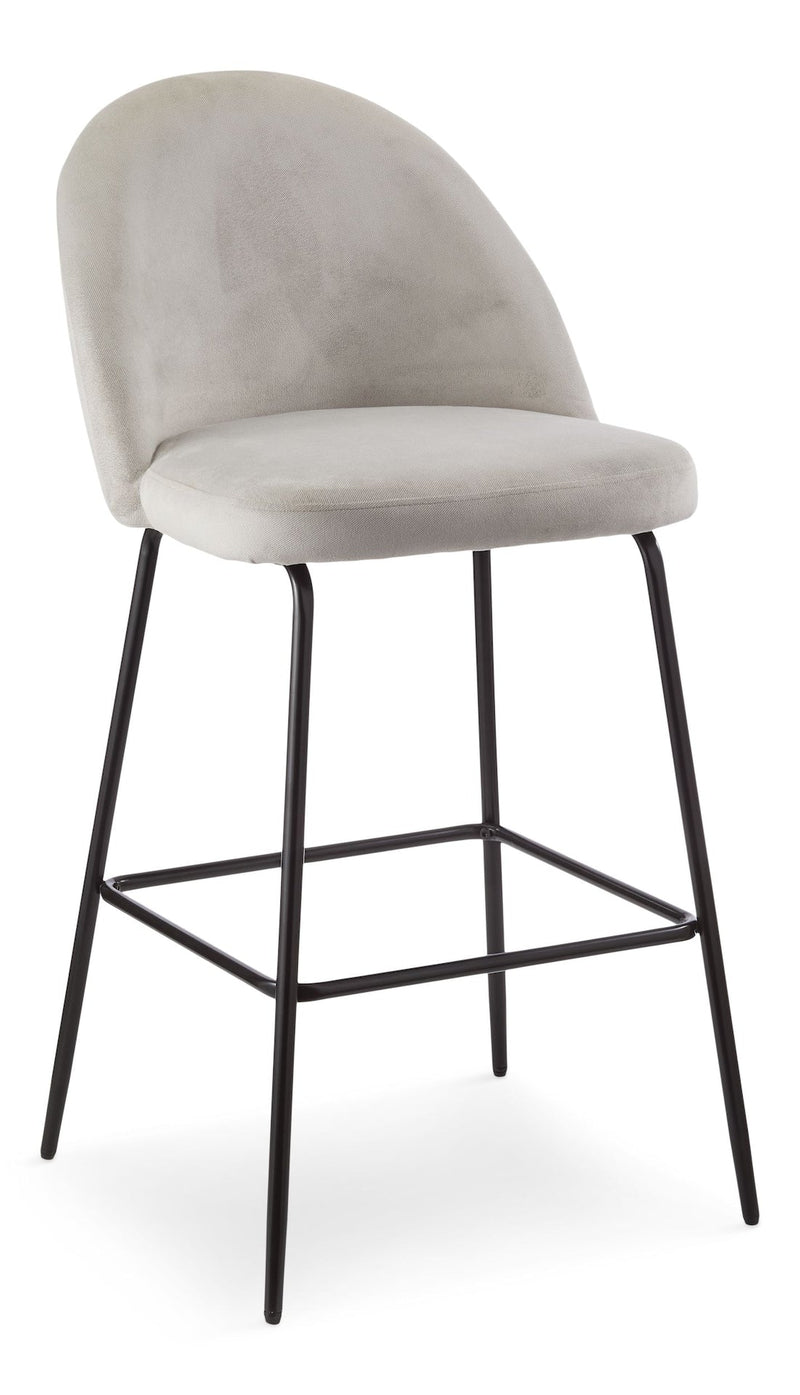 Canvas Koen Bar Elegant Counter Stool with Footrest, Grey G6