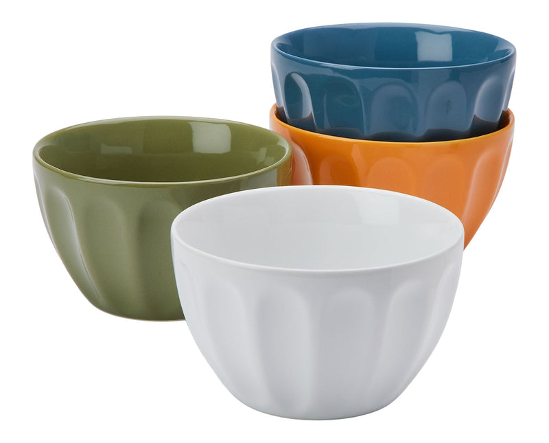 CANVAS Lyndale Multi Pastel Stoneware Latte Bowl Set, Assorted Colours, 4-pk O7