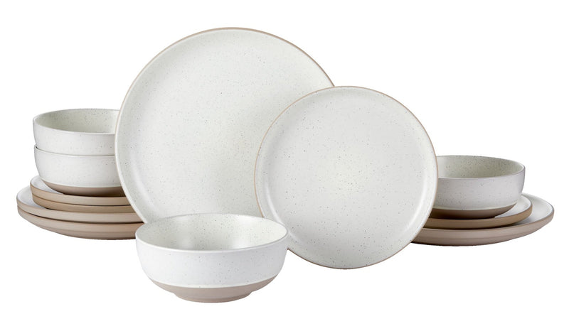 CANVAS Maywood Speckled Two-Toned Dinnerware Set, Serves 4, 12-pc T0