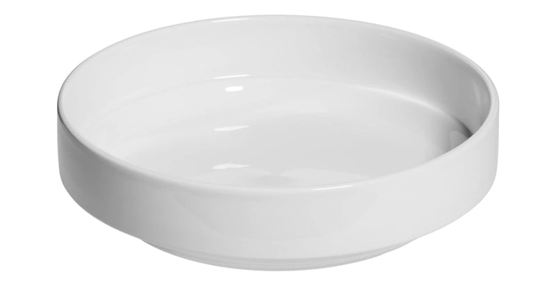 CANVAS Modern Edge Porcelain Dinner Bowl, 7.8-in, White Y0