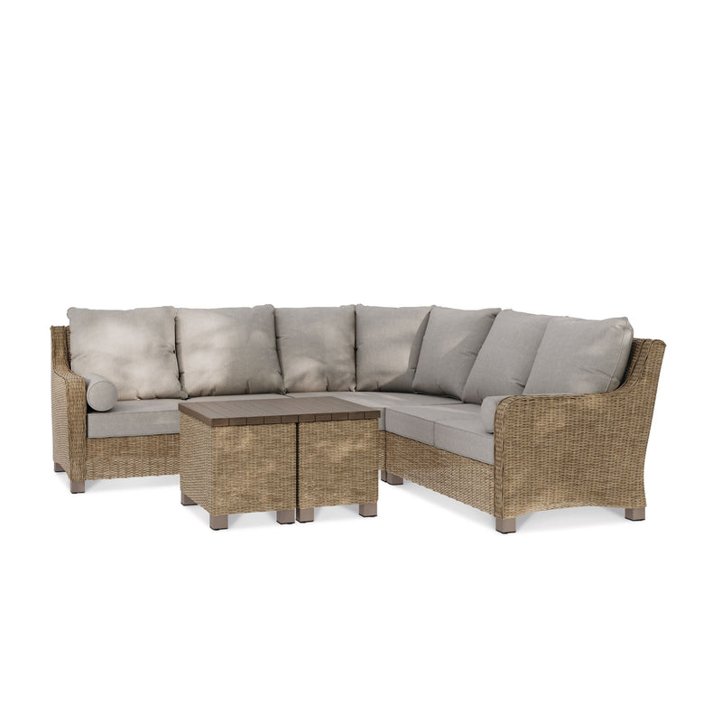 CANVAS Moraine All-Weather Wicker Outdoor/Patio Sectional Set, UV-Resistant Cushions, 5-pc U3