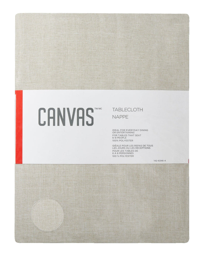 CANVAS Oatmeal Table Cloth, 60 x 84-in A7