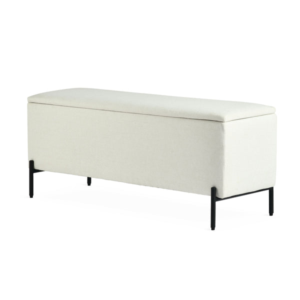 Canvas Picton Storage Bench, White R8