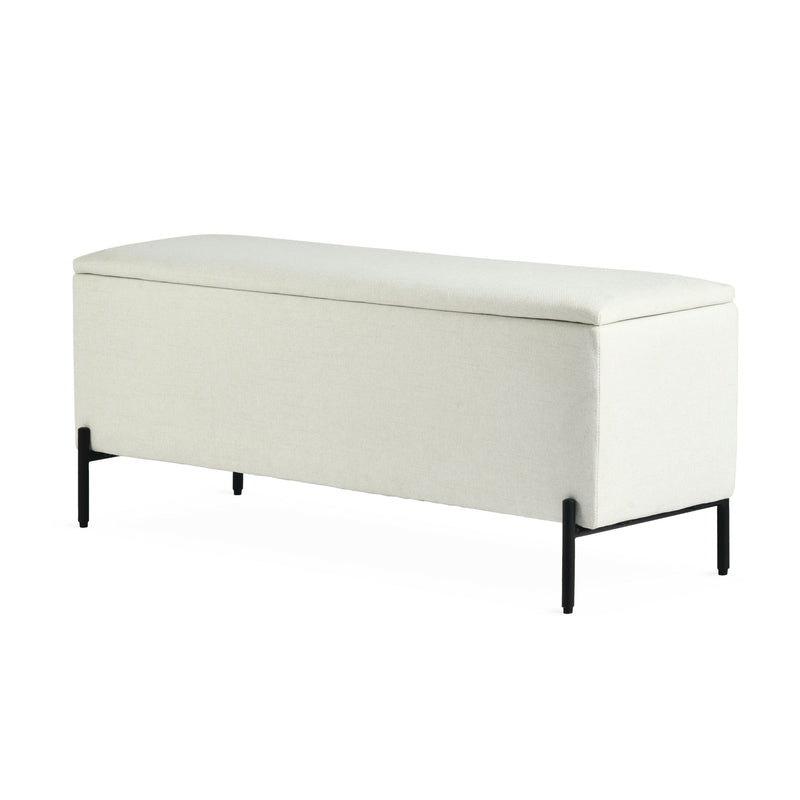 Canvas Picton Storage Bench, White R8