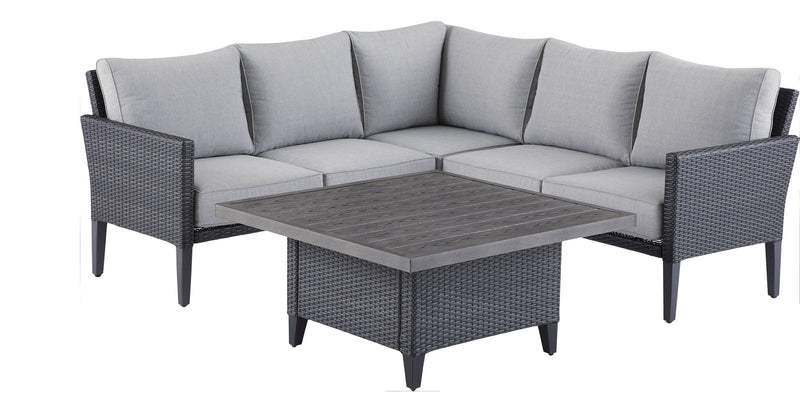 CANVAS Renfrew Square Outdoor Patio Conversation Dining Set with UV-Resistant Cushions, 3-pc C4