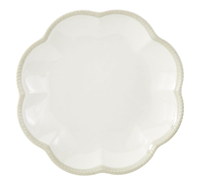 CANVAS Scalloped Side Plate, BPA-free, Plastic, Ivory Colour M2