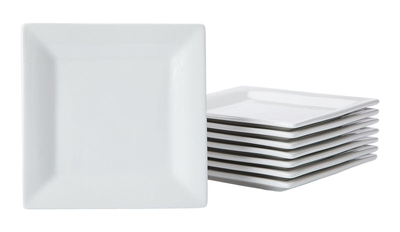 CANVAS Stoneware Appetizer Plates, Square, 8-pk W3