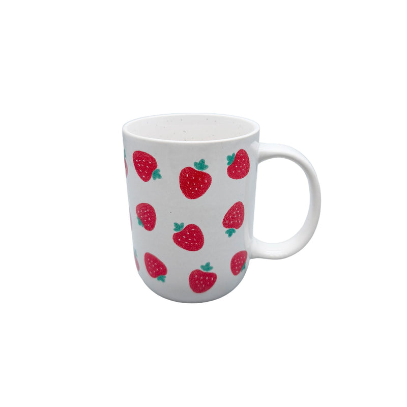 CANVAS Strawberry Stoneware Mug, 18-oz, White E0