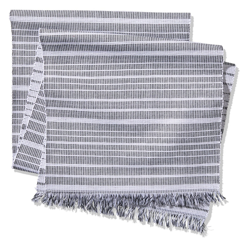 CANVAS Two-Tone Ribbed Rectangular Cotton Table Runner, 84-in x 15-in Y3