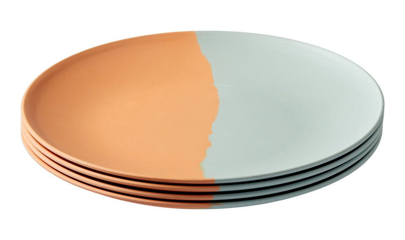 CANVAS Two-Toned Side Plate Set, Round, Bamboo, 4-pk Z0