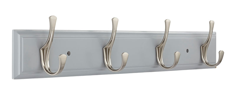 CANVAS Voisin Stainless Steel 4-Hook Rail, Flint Grey, 27-in P3