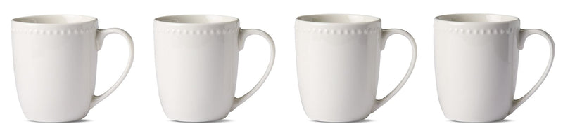 CANVAS Whitworth Porcelain Mug Set, White, 4-pk B4