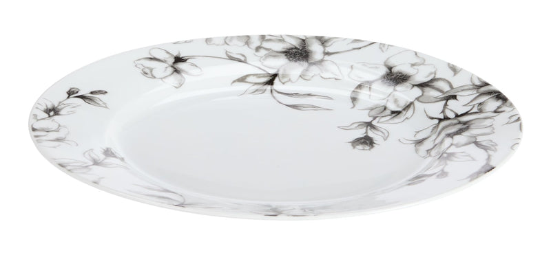 CANVAS Wild Rose Dinner Plate, 1-pc, White, Dishwasher & Microwave-Safe P0