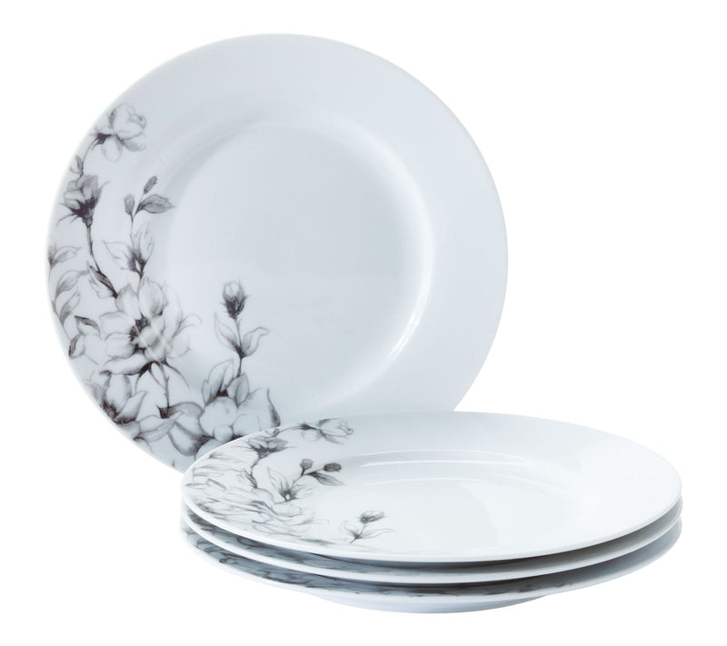 CANVAS Wild Rose Side Plate, 1-pc, White, Dishwasher & Microwave-Safe, H2