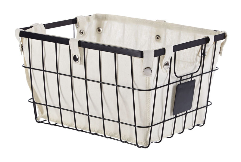 CANVAS Wren Rectangular Wire & Fabric Basket, Assorted Sizes A7