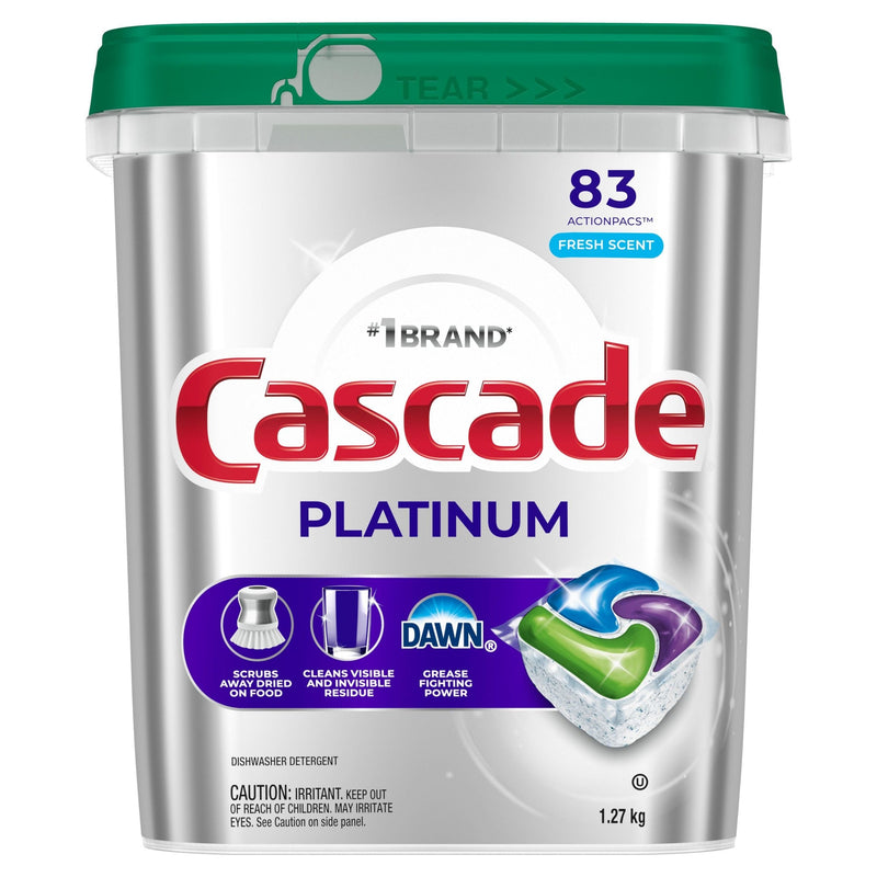 Cascade Platinum ActionPacs Fresh Dishwasher Pods, 83-ct X0