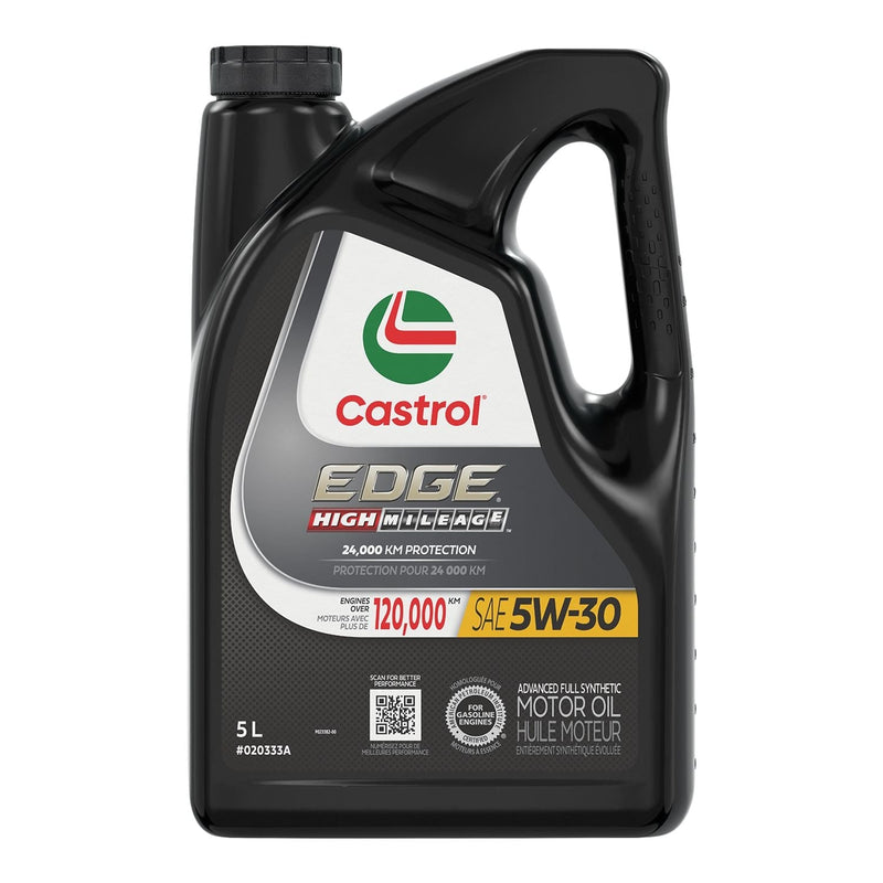 Castrol EDGE 5W30 High Mileage Synthetic Engine/Motor Oil, 5-L M9