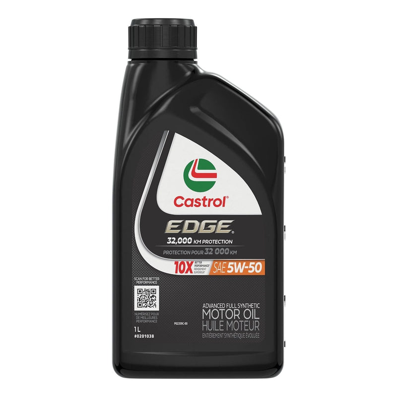 Castrol EDGE 5W50 Advanced Synthetic Engine/Motor Oil, 1-L O2