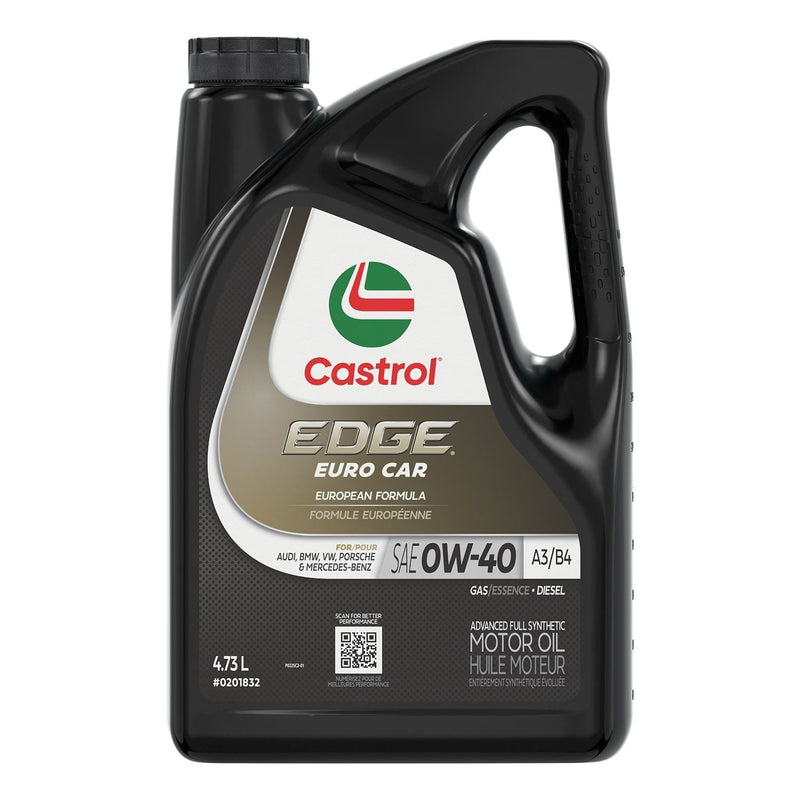 Castrol EDGE Euro 0W40 A3/B4 Advanced Synthetic Engine/Motor Oil, 5-L K0