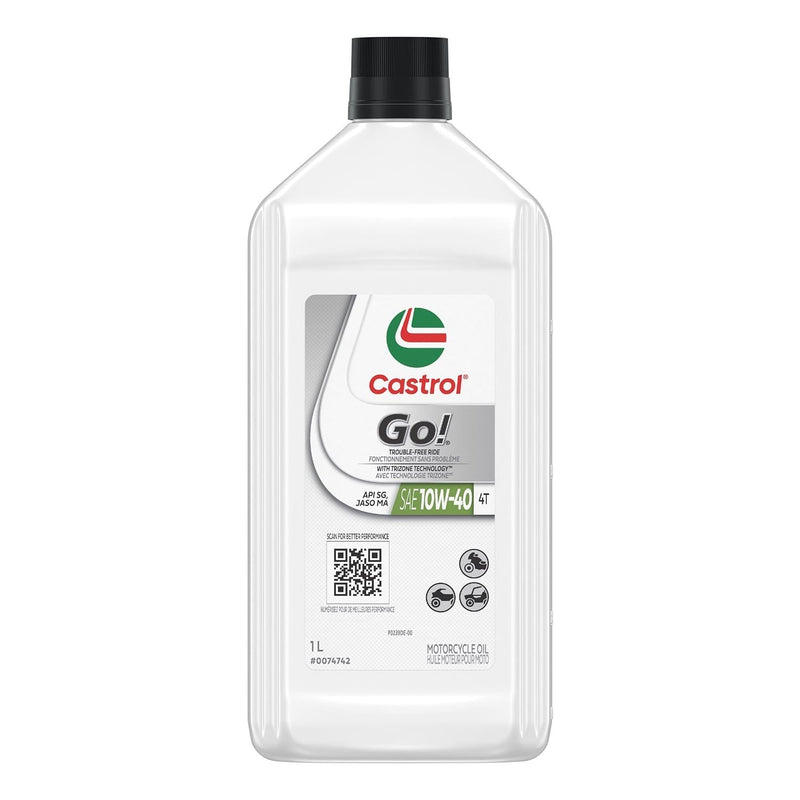 Castrol Go! 4-Stroke 4T Motorcycle Oil 10W40, 946-mL H7