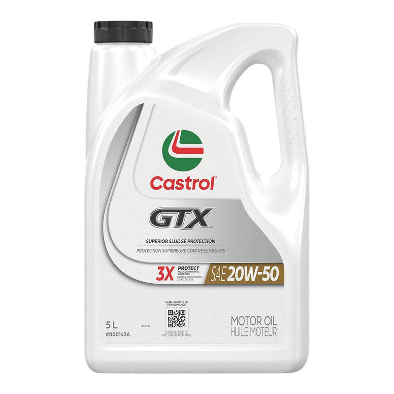 Castrol GTX 20W50 Conventional Engine/Motor Oil, 5-L X0