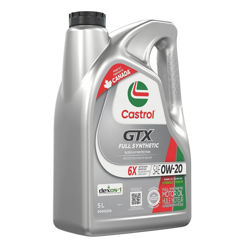Castrol GTX Full Synthetic 0W20 Engine/Motor Oil, 5-L Jug P0