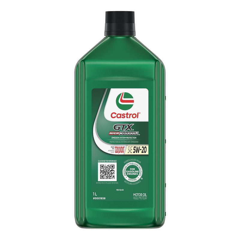Castrol GTX High Mileage 5W20 Conventional Engine/Motor Oil, 1-L E7