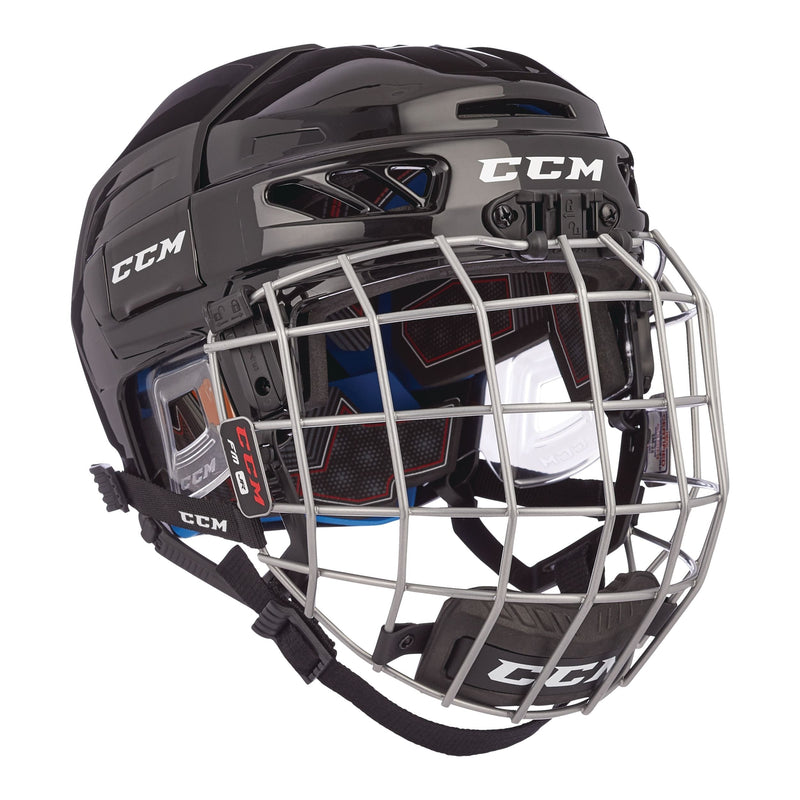 CCM FitLite 3DS Hockey Helmet & Cage Combo, Junior, Black I7