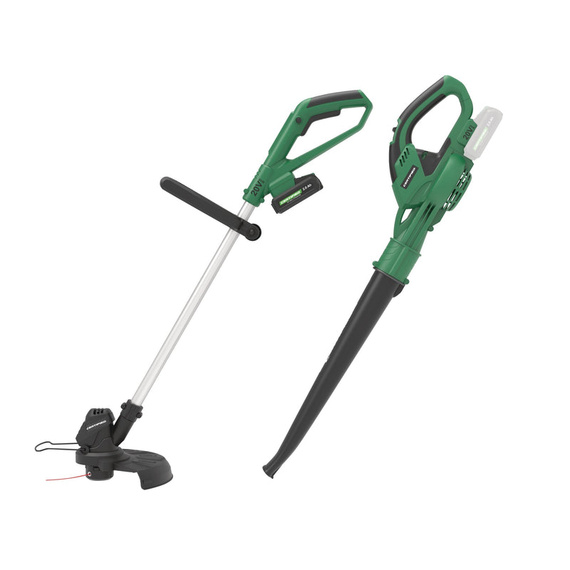 Certified 20V Cordless Line Grass Trimmer & Sweeper Combo G9